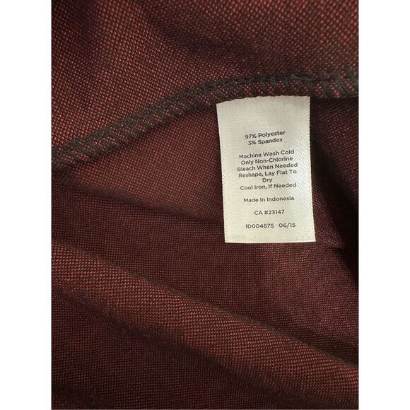 NWT Talbots 3/4 Sleeve Floral Pattern Dress Sz 1X Red Black Ruched Office Party - Picture 8 of 9